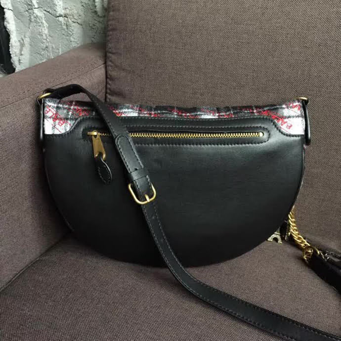 BALENCIAG巴黎世家 半月腰包 進口絨布 滿飾Balenciaga標識提花  BL1810
